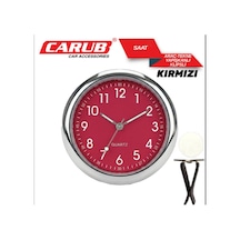 Carub Zaman Saati Araç Tekne Yapışma+ Klips 4 Cm Çap Kırmızı