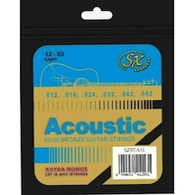 Sx Szsta1l Light Bronz Akustik Gitar Teli 12-53