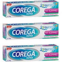 Corega Süper Diş Proztezi Yapıştırıcı Krem 40gr Tat İçermez | 3 Adet