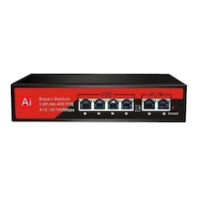 Ezcool EZ-04PSE 4XFE+2XFE Yönetilemez Poe Switch 65W