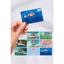 Ponyo Gake No Ue No Ponyo Kart Kaplama Sticker 8 Adet Çok Renkli