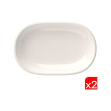 Tabak Evi Porselen Magnus Oval Kayık Tabak 27,50x17,50x3cm 2 Li Krem