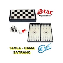 Star Manyetik Tavla Dama Ve Satranç 3 Oyun 1 Arada