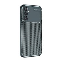 Newface Samsung Galaxy S24 Fe Kılıf Auto Focus Karbon Kapak - Koyu Yeşil