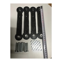19 Cm Beşik Sallama Aparatı - 4 Adet, 1 Takım Gönderimli Delık Arası 15,5 Cm Siyah
