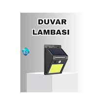 Solar Güçlü Led Dış Mekan Lambası - Güneş Enerjisiyle Şarj Olan Sensörlü Bahçe Işığı