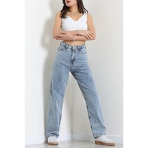Modi Baggy Kot Pantolon Açıkmavi - 31536.2088. Altın - Siyah