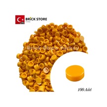 Yedek Parçalar: 100 Adet 1x1 Tile Round Yuvarlak Fayans Parçası,açık Turuncu Bright Light Orange