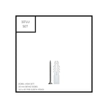 Dübel-vida Seti, Beyaz Dübel 10 Mm, 4,0x45 Yhb Sunta Vidası, 10 Adet