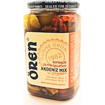 Zeytin Salatası Akdeniz Mix Cam Kavanoz 850 Cc