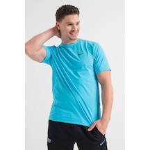 Nike Dri Fit Uv Hyverse Versatile Fitness Training Tshirt Erkek Tişört Mavi