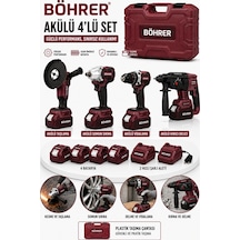 Böhrer Ba011396 4 Batarya 2 Şarj Aleti 4 Makine Kombo Set - 36v 5ah