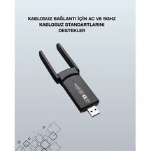 Tak-çalıştır Özellikli Çift Bant Wifi Adaptör - 1200 Mbps