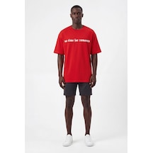 Blow Up Future Gen Natim Kırmızı Oversize Erkek T-shirt 141491 SİYAH