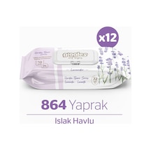 Giggles Islak Havlu 72'li Lavanta 12 Paket 864 Mendil