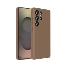 Ardemix Galaxy Uyumlu S25 Ultra Kılıf Kamera Korumalı Kartlık Hazneli Ardx Vitra Kapak - Kahvere Kahverengi