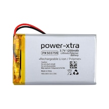 Power-xtra Px503759 - 3.7v 1200 Mah Li-polymer Pil - Devreli