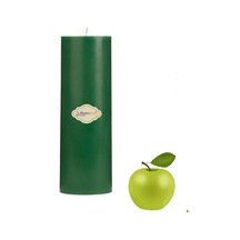 Elma Kokulu 7x20 Yeşil Silindir Mum Yeşil