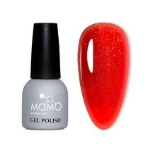 Momo Professional Kalıcı Oje S033 Altın Simli Alev Kırmızı 14 Ml 0