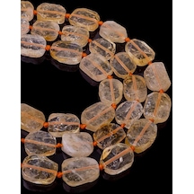 11 x 12 MM Sitrin Taşı Dizi Krem