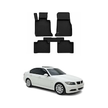 Bmw 3 Series E90 2005-2010 Uyumlu 4d Havuzlu Paspas Kauçuk Siyah 5 Parça
