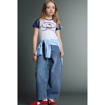 Defacto Baggy Fıt Geniş Paça Jean Pantolon Kız Çocuk G4650a826smnm28 Mavi-nm28