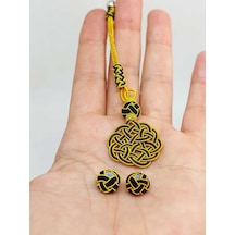 Bakır El İşi Kazaz Püskül & 2 Habbeli Takım 45530