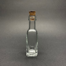 Köşeli Cam Şişe  Tıpalı Cam Şişe 10 x 20 ML