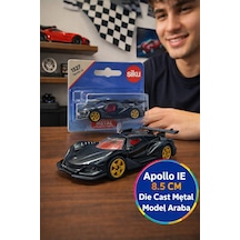 Siku Apollo Ie Koleksiyon Araba Modeli Metal Döküm Süper Spor Araç Açılır Kapı Siyah 8.5 Cm