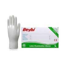 Beybi Pudralı Lateks Muayene Eldiveni 100 Adet