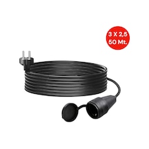 Sgs 3x2,5 Mm² 50 Metre Uzatma Kablo Tekli Dişi Priz Elektrikli Çim Biçme Makinesi İçin