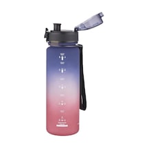 Uzspace 500ml Soft Touch Çift Renk Motivasyon Tritan Su Matarası Lacivert-kırmızı Diğer