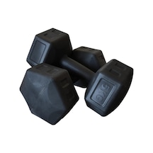 Dambıl Seti Fitness Vücut Geliştirme Aleti 5 Kg X 2 Adet 10 Kg Dumbell Ağırlık Seti - Siyah