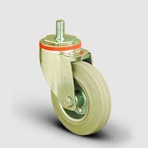 EM05SPRG100 Oynak Civata Bağlantılı Gri Kauçuk Tekerlek