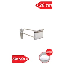 20 Cm - 500 Adet Galvaniz Etiketli Tel Pano Kancası Raf Askısı Galvaniz