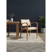 Wellington Döşemeli Ahşap Sandalye Natural - Krem