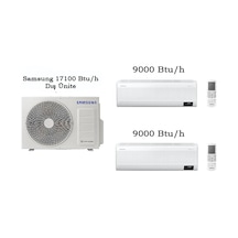 Samsung WindFree Multi 17100 BTU 1 Dış + 2 İç Ünite (9+9) Duvar Tipi Klima