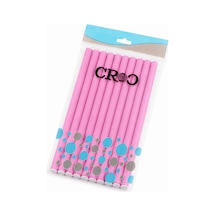 Croc 1251 Pembe 10lu Sosis Bigudi Seti Isısız Esnek Saç Şekillendirici Doğal Dalga Ve Bukle İçin Latex Köpük Bigudi Boy:22cm Çap:1.2cm