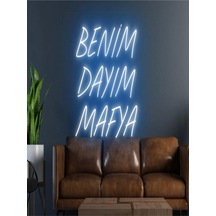 Twins Led Benim Dayim Mafya Yazılı Neon Tabela Mavi Model:model:21353366 Mavi