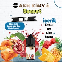 Sonset Dıy Kit Şeftali Çilek Ananas Gıda Aroması %20 Oranda Aroma İçerir Hazır Değildir 30 Ml