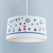 Mekta Home Bebek Ve Çocuk Odası Denizci Motif Desenli Avize Renkli