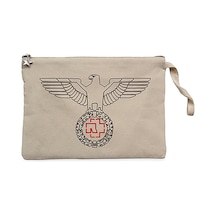 Rammstein Eagle Krem Clutch Astarlı Cüzdan / El Çantası Krem