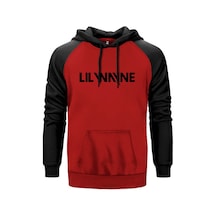 Lil Wayne Text Gri Renk Reglan Kol Sweatshirt