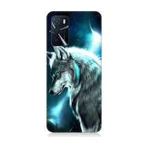 Oppo A16 Uyumlu Kurt Asena Ve Ay Işığı Desenli Silikon Kılıf