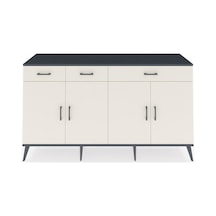 Kronos Konsol 4 Raflı 3 Çekmeceli 4 Kapaklı 176x59x99 Antrasit-aytaşı Aytası - Antrasıt