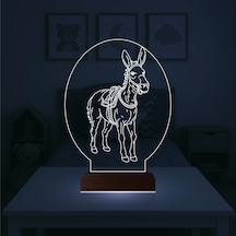 Luvivia Çocuk Odası Donkey 3d Lamba - Masa Gece Lambası Şeffaf