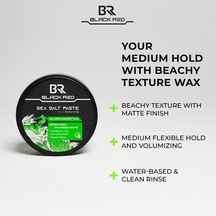 Wax Saç Şekillendirici Wax Sea Salt Paste Deniz Tuzlu Mat Doğal Görünüm Orta Sertlik - 120 Ml