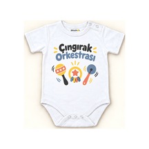 Babylimon Çıngırak Orkestrası Beyaz Kısa Kollu Çıtçıtlı Bebek Zıbını Beyaz - Çıngırak Orkestrası - 928161977 Beyaz - Çıngırak Orkestrası