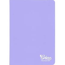 Colors A5 60 Yaprak Çizgili Karton Kapak Mor Renksiz