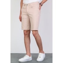 HLT Jeans Erkek Rose Pink Slim Kesim Comfort Likralı Esnek Jeans Şort Thomas-Rose Pink 001